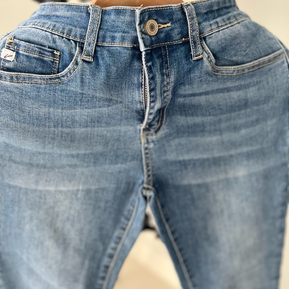 Kan Can Women's Mid Waist Skinny Fit Denim Jeans